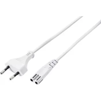 Cable de alimentación Sygonix SY-5044218 blanco 1,8 m Schuko a Schuko 16A