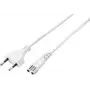 Cable de alimentación Sygonix SY-5044218 blanco 1,8 m Schuko a Schuko 16A