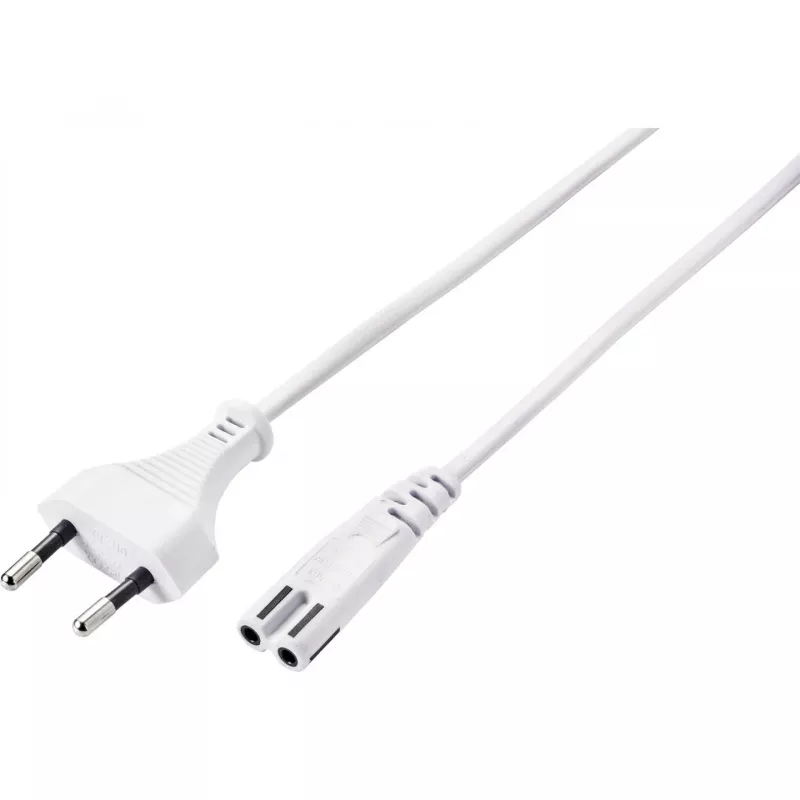 Cable de alimentación Sygonix SY-5044218 blanco 1,8 m Schuko a Schuko 16A