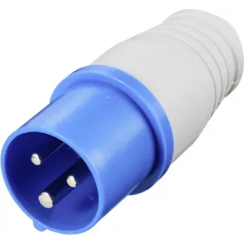 Conector macho CEE caravana Sygonix SY-5806886 16 A 3 polos 250 V AC IP44 azul