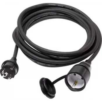 Cable alargador Sygonix SY-5044438 16 A negro 3 m