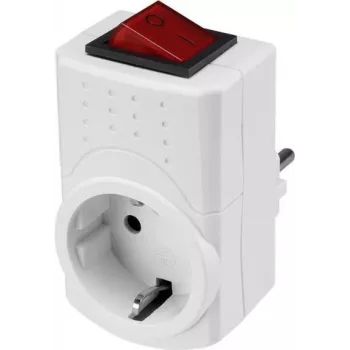 Adaptador Schuko con interruptor Sygonix SY-5045292 blanco