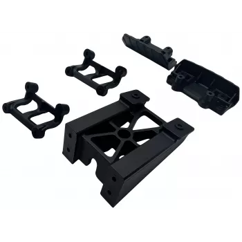 Set de parachoques Reely RE-9043710 para coches RC 1:10 (delantero y trasero, negro)