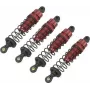 Reely 1:10 Amortiguadores de aceite de aluminio rojo metalizado con muelles negros 90 mm (1 ud.) RE-7409439
