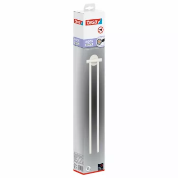 tesa MOON WHITE Toallero doble autoadhesivo, 2 barras, metal, negro mate 40572-00000-00