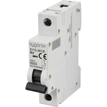 Sygonix SY-6437976 SYG-MCB 1P/B2/6KA Interruptor automático 1 polo 2 A 240 V/AC