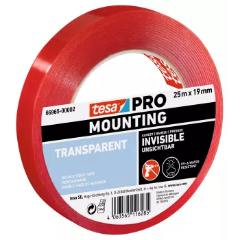 tesa Montaje PRO Cinta de montaje transparente 25 m x 19 mm 66965-00002-00