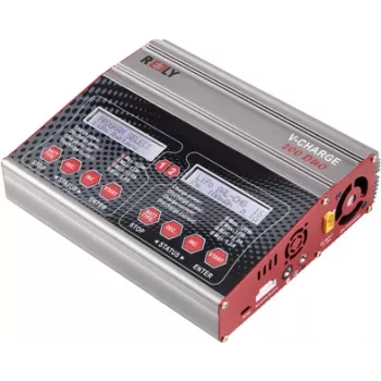 Reely V-Charge 200 Duo Cargador multifunción 12V, 230V 10A para NiMH, LiPo, LiIon, LiHV, plomo-calcio, plomo-ácido (RE-7764834)