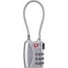 Sygonix SY-5044450 Candado de cable con combinación de 3 dígitos 33 mm plateado