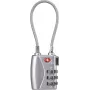 Sygonix SY-5044450 Candado de cable con combinación de 3 dígitos 33 mm plateado