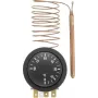 SYGONIX Termostato de montaje empotrado 0-90°C, contacto conmutado, sensor capilar, 10A/250V AC, montaje en panel (SY-5045296)