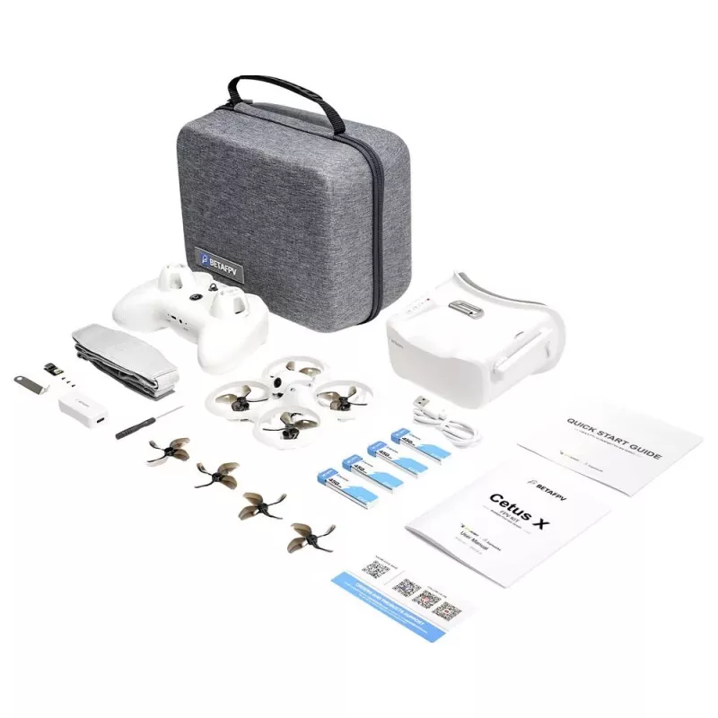 BETAFPV Cetus X FPV Kit – Dron FPV listo para volar con gafas VR03 y radiocontrol ELRS