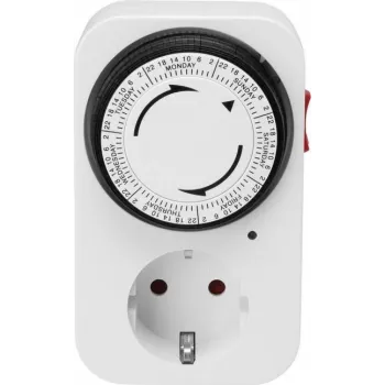Sygonix SY-5045304 Temporizador semanal analógico 3680 W IP20 blanco