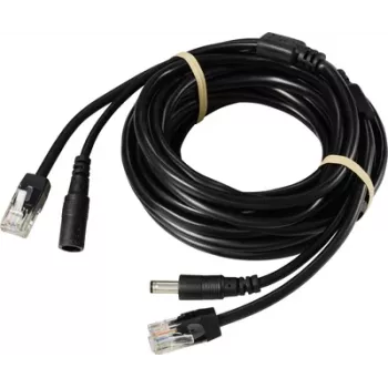 Sygonix SY-6441786 Cable de 10 m BNC + DC para cámara de vigilancia, conector macho BNC a macho, conector macho DC a hembra, negro