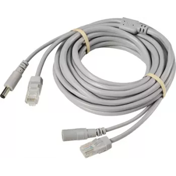 Sygonix SY-6441788 Cable de extensión de 20 m BNC + DC para cámara de vigilancia, negro