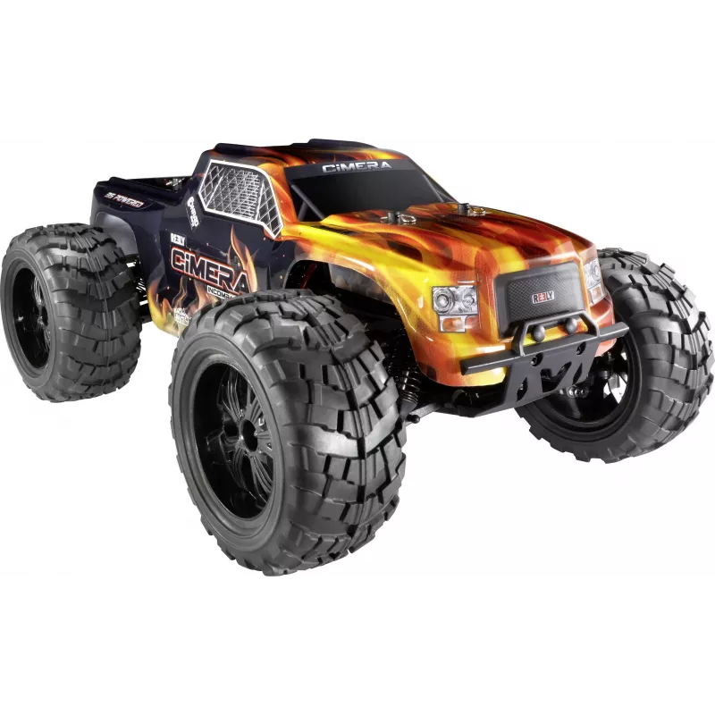 Reely Cimera Black Brushless 1:10 RC Monster Truck 4WD RTR 2,4 GHz con batería y cargador (RE-6914403)