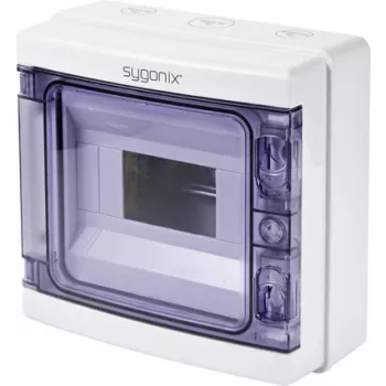 Sygonix SY-5491852 Cuadro de distribución pequeño de superficie, 8 módulos, 1 fila, blanco