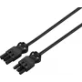 Sygonix SY-6676358 Cable alargador negro 1,5 m Schuko con conector acodado