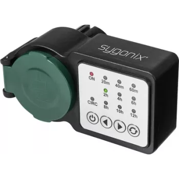 Sygonix SY-6786456 temporizador analógico de cuenta atrás con programa diario, 3680 W, IP44, funcionamiento continuo