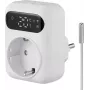 Sygonix SY-6824096 termostato con enchufe intermedio y programa semanal, 16 A, 3680 W, LCD, antivaho, bloqueo infantil, blanco