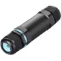 Sygonix SY-5498972 conector de cable resistente a la intemperie con bornes de tornillo, IP68, 3 polos, 32 mm x 118 mm, negro
