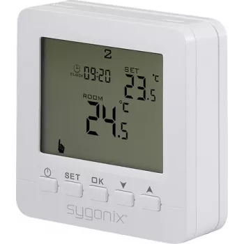 Sygonix SY-6805680 SY02B05RF termostato de ambiente inalámbrico montaje en superficie programa semanal