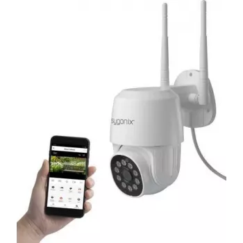 Sygonix PTZ WLAN SY-4760960 cámara IP Full HD con giro/inclinación, visión nocturna y audio bidireccional