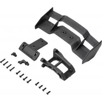 Reely Set de alerón trasero y soporte 1:10 negro (RE-7133427)