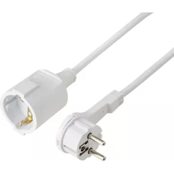 Sygonix SY-7165300 Cable de extensión 16 A blanco 5 m H05VV-F 3G 1,5 mm²