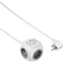 Sygonix SY-5827192 Cubo de enchufes de 3 tomas con cable de 1,4 m, blanco/gris, 16 A, 3680 W