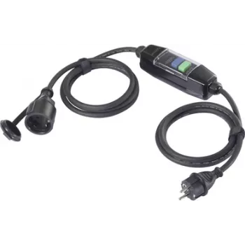 Sygonix SY-6052178 alargador con interruptor diferencial portátil PRCD 230 V/AC 3 m negro IP44