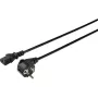 Sygonix SY-5043450 cable de alimentación IEC C13, CEE 7/7 a IEC C13, 3 m, negro