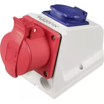 Sygonix SY-6271370 toma de pared CEE 16 A 5 polos 415 V/AC IP44 rojo
