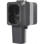 Sygonix SY-6670746 toma de corriente de superficie de 1 toma, con llave, bases giratorias, IP55, gris