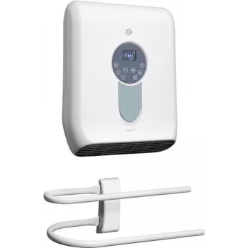 Sygonix SY-5050590 Calentador de aire para baño Blanco 2000W con pantalla LED, control táctil y mando a distancia, IP22 resistente a salpicaduras