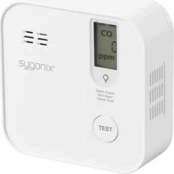 Sygonix SY-6418204 Detector de monóxido de carbono WiFi con control por app y pila de 5 años