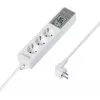 Sygonix SY-4675078 Regleta de enchufes con temporizador digital, 3 tomas Schuko, cable de 1,5 m, Blanco