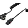 Sygonix SY-6733074 Cable de alimentación bloqueable para aparatos CEE 7/7 a IEC C13 3m negro