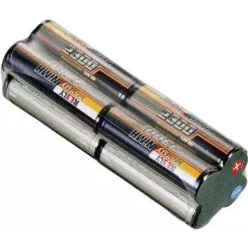 Reely Pack de batería NiMH 9,6V 2300mAh 8x AA bloque con lengüetas de soldadura (RE-7853238)