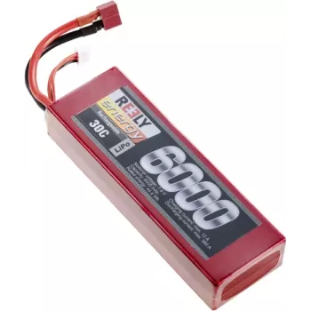 Reely Pack de batería LiPo 7,4 V 6000 mAh 2S 30C Hardcase conector T RE-7855155