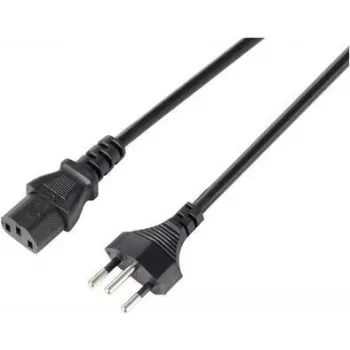 Sygonix SY-5243896 Cable de conexión para aparatos CEE 7/7 a IEC C13 en ángulo 5 m negro