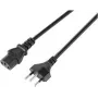 Sygonix SY-5243896 Cable de conexión para aparatos CEE 7/7 a IEC C13 en ángulo 5 m negro