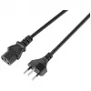 Sygonix SY-5243896 Cable de conexión para aparatos CEE 7/7 a IEC C13 en ángulo 5 m negro