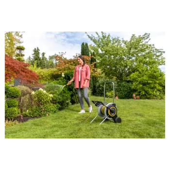 Kärcher 2.645-368.0 Carro portamangueras con manguera PrimoFlex de 20 m, negro/amarillo