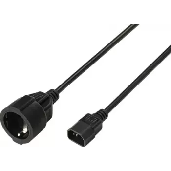 Sygonix SY-7154200 Cable alargador de corriente IEC C14 a C13 0,30 m Negro
