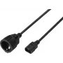 Sygonix SY-7154200 Cable alargador de corriente IEC C14 a C13 0,30 m Negro