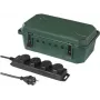 Sygonix SY-5598168 Regleta de 4 tomas, Verde/Negro satinado, Protección infantil mejorada, 16 A, 3680 W, 230 V, Schuko
