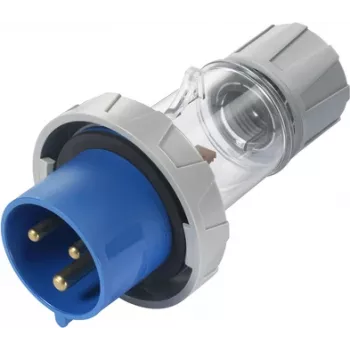 Sygonix SY-5873150 Conector macho CEE para caravana 32 A 3 polos 230 V/AC IP67 Transparente