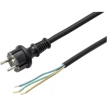 Sygonix SY-6029108 Cable de alimentación Schuko a IEC C13 3m Negro