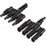 Sygonix Adaptador solar conector en T 4 a 1 1000 V DC SY-6408002 conector en Y para instalaciones solares